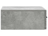 Wall-Mounted Bedside Cabinet with Drawer 2 pcs Concrete Grey 898622