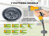 Retractable Hose Reel Wall Mounted, 302m Garden Hose Pipe Reel with Lock, Auto Rewind, 7 in 1 Spray T3398P551675