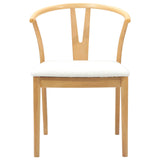 Dining Chair 2 pcs Natural and Light Solid Rubber Wood 42020419