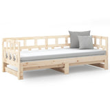 ZNTS Pull-out Day Bed without Mattress Solid Wood Pine 2x cm 820222