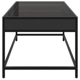 Coffee Table with Infinity LED Black 70x50x41 cm 847682