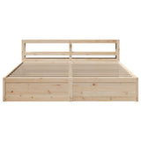Bed Frame with Headboard 180x200 cm Super King Solid Wood Pine 3306333