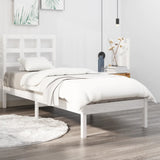 Bed Frame without Mattress White 100x200 cm Solid Wood 3105461