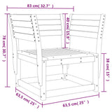 Garden Chair Wax brown Solid pine wood Standard Modular 844676