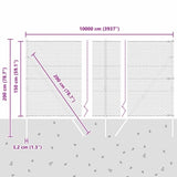 Ground Fix Welded Wire Fence 100 x 1.5 m 3352897