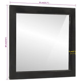 Bathroom Mirror 55x1x60 cm Glass and Solid Wood Mango 358567