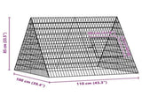 Rabbit Cage Silver 110 x 100 x 85 cm Galvanised Steel 42019228