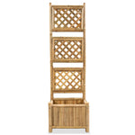 Garden Raised Bed with Trellis Bamboo 40 cm 43713