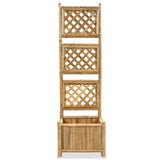 Garden Raised Bed with Trellis Bamboo 40 cm 43713