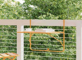 Balcony Table Yellow 60x40 cm Steel 340920