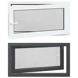 Tilt & Turn Basement Window RISOR 110 x 70 cm PVC and Glass 42047300
