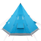 Camping Tent Tipi 4-Person Blue Waterproof 94381