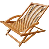 41806 Deck Chair with Footrest Solid Acacia Wood