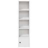 Bookcase White 31x24x127 cm Engineered Wood 860346