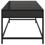 ZNTS Coffee Table with Infinity LED Black 70x50x41 cm 847682