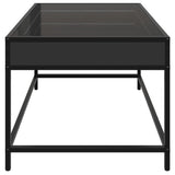 ZNTS Coffee Table with Infinity LED Black 70x50x41 cm 847682