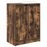 Shoe Cabinet Smoked Oak 57x34x76 cm Engineered Wood 861872
