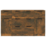3 Piece Sideboard Set Smoked Oak Engineered Wood 3115825