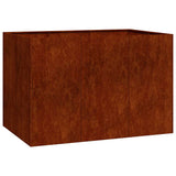 Planter Rusty 120x80x80 cm Weathering Steel 860793