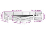 Outdoor Sofa Set 5 pcs Natural Solid Acacia Wood 3373409