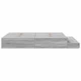 Storage Bed Frame Grey Sonoma 160 cm Engineered Wood 3335658