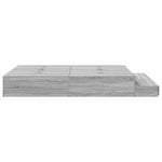 Storage Bed Frame with Drawer Grey sonoma 236.5 x 150 x 31.5 cm 3335650