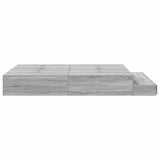Storage Bed Frame with Drawer Grey sonoma 236.5 x 150 x 31.5 cm 3335650