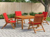 5-Piece Garden Dining Set 5 pcs Natural Solid Acacia Wood 3434618