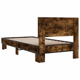 Bed Frame without Mattress Smoked Oak 100x200 cm 845804