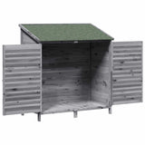 Garden Shed with Roof Grey 106 x 56 x 113.5 cm Solid Fir Wood 42033458