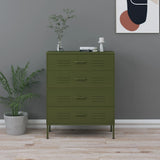 Chest of Drawers Olive Green 80x35x101.5 cm Steel 336198