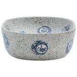 Countertop Basin Grey and Blue Oval 47x33x13 cm Ceramic 155067