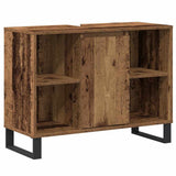 Bathroom Cabinet Old Wood 80 x 33 x 60 cm Engineered Wood 873898
