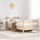 Bed Frame without Mattress 75x190 cm Small Single Solid Wood Pine 3306210