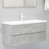 Sink Cabinet Concrete Grey 100x38.5x45 cm Engineered Wood 804768