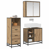 Bathroom Furniture Set 3 pcs Artisan Oak Engineered Wood 3402373