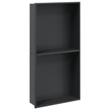 Shower Niche Matt Black 32x62x9 cm Stainless Steel 4005134