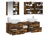 Bathroom Furniture Set 5 pcs Smoked Oak 3406955