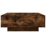 ZNTS Coffee Table with LED Lights Smoked Oak 80x80x31 cm 836592