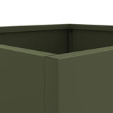 Planters 2 pcs Olive Green 49x47x46 cm Steel 841566