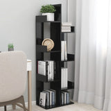 Book Cabinet Black 48x25.5x140 cm Engineered Wood 808910