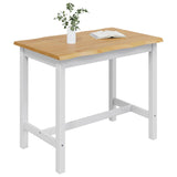High Bar Table EKAI White 112 x 70 x 91 cm Solid Pine Wood 42037014