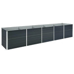 Garden Raised Bed Galvanised Steel 400x80x45 cm Anthracite 47059
