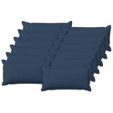 Cushion with Pillow HOUTEN 12 pcs Blue Faux Linen 933819