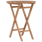 ZNTS Folding Garden Table 60 cm Solid Teak Wood 48993