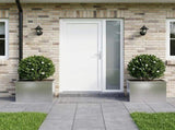 Garden Planter with LED 2 pcs Silver 40 x 60 x 40 cm 8008149