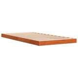 Bed Frame without Mattress Wax Brown 90x190 cm Single Solid Wood Pine 847157