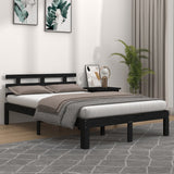 Bed Frame without Mattress Black Solid Wood 200x200 cm 814778