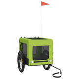 Pet Bike Trailer Green and Black Oxford Fabric and Iron 93927