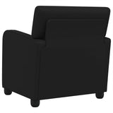 Armchair Shiny Black Faux Leather 42043435